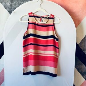 LOFT Multicolor Striped Sleeveless Blouse